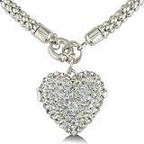 Super Shimmery Swarovski Crystal Heart Locket