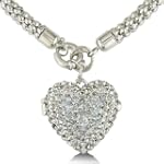 Super Shimmery Swarovski Crystal Heart Locket