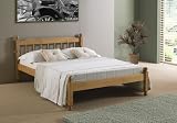 COLONIAL PINE WOOD DOUBLE BEDSTEAD