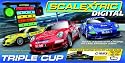 Scalextric C1223 1:32 Scale Triple Cup Digital Race Set with Pit Stop Lane Game