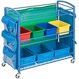 Honey-Can-Do CRT-03477 All Purpose Rolling Activity Cart, 34 by 24-Inch, Blue