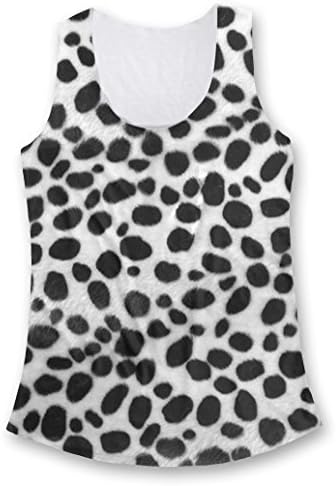 Tees Maker Dalmatian Fur Women Tank Top, XXL
