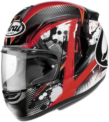 ARAI RX-Q 2012 DECO STREET HELMET RED/WHITE XS