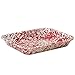 Enamelware Large Open Roaster, 13.5 x 10.75 inches, Red/White Splatter