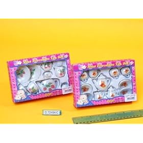 Mini Porcelain Tea Set 9pc 2 PER PACK (D72494C)