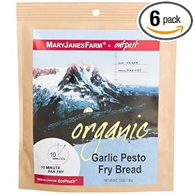 MaryJanesFarm Garlic Pesto Fry Bread, 5.6-Ounce Bags (Pack of 6)