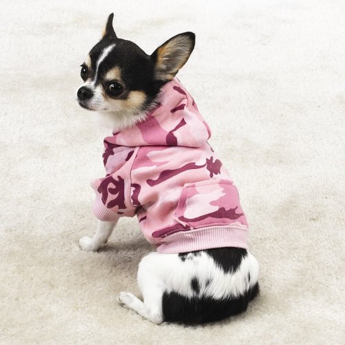 PINK - X-LARGE - Fashionable, Warm Camo Fleece Hoodies