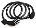 MEETLOCKS® Combination Coiled Cable Lock, Dia.12mmx5 Feet(L) Cable With A Free Charge Easy-fix Bracket, Fits For The Stem Of Dia.26-40mm