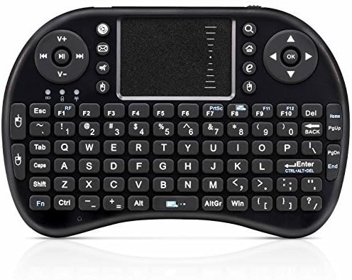 PGKMALL Mini Portable Wireless Multi-Touch Rechargeable Wireless Keyboard with Mouse Touchpad for PC, PAD, XBox 360, PS3, Google Android TV Box, HTPC, IPTV with Removable Battery Touchpad