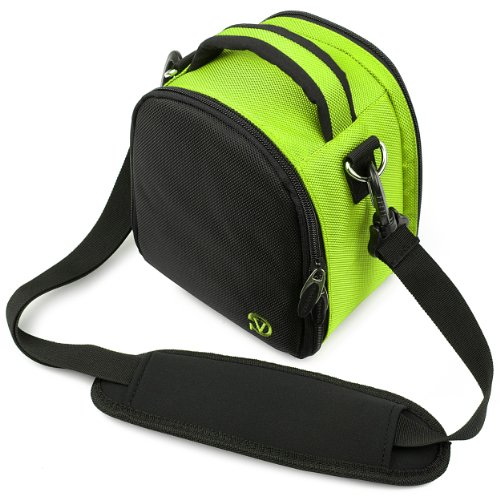 Detail image VG Neon Green Laurel DSLR Camera Carrying Bag with Removable Shoulder Strap for Nikon Coolpix L810 Digital SLR Camera