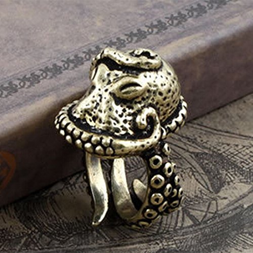 Vintage bronze octopus sea monster squid kraken punk an…