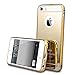 For iPhone 5 5s Case, Roybens Luxury Metal Air Aluminum Bumper Detachable + Mirror Hard Back Case 2 in 1 Cover Ultra-Thin Frame For Apple iPhone 5 5s - Retail Packaging(Gold)