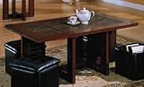 IMAGE OF Coffee Table with Slate Top in Cherry Finish