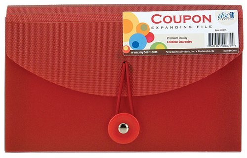Paris Business Products DocIt Coupon File, Color May Vary, (00875)