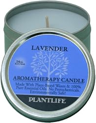 Plantlife Lavender Aromatherapy Candle-Made with 100% Pure Essential Oils - 3oz Tin