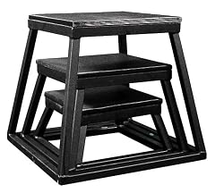 Plyometric Platform Box Set- 6", 12", 18" Black