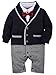 ZOEREA Baby Boys Romper Suits Bow Tie Baptism Wedding Tuxedo Jumpsuit Cotton
