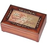 Mom Your Love Woodgrain Rose Mother Gift Music Jewelry Box-Plays Wind Beneath My Wings by Cottage Garden