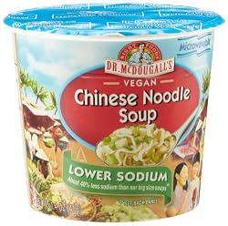 Dr. McDougall's Right Foods Vegan Chinese Noodle Soup,Lower Sodium, 1.4-Ounce Cups (Pack of 6)