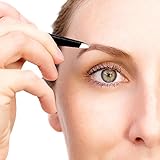 Slanted and Pointed Precision Tweezers- Professional Stainless Steel Tweezer Set, Best for Eyebrow and Nose Hair for Both Women and Men