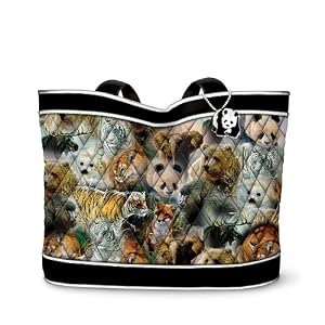 -Protect-The-Wild-Quilted-Tote-Bag-With-2-Free-Matching-Cosmetic-Cases-by-The-Bradford-Exchange