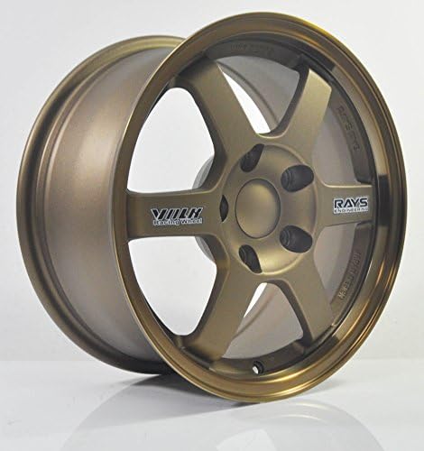 JUN Racing VOLKS TE37 15inch 7J Alloy Wheels Rim 5x114.3 CB73.1 ET35 Sand Bronze 2 Tone