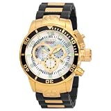 Invicta Men's 0478 Corduba Collection Chronograph Black Polyurethane and 18k Gold-Plated Watch