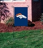 DENVER BRONCOS OFFICIAL LOGO GARDEN FLAG + STAND