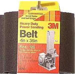 3M 9293NA Heavy Duty Power Sanding Belts, 4-Inch x 36-Inch, Fine, 1-pack by 