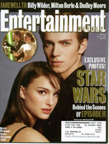 Entertainment Weekly April 12, 2002 Natalie Portman & Hayden Christensen/ Star Wars Episode II, Billy Wilder, Mos Def, George Michael