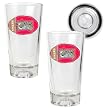 Philadelphia 76ers 2pc Pint Ale Glass Set with Basketball Bottom - Oval Logo NBA Basketball