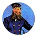 Portrait of the Postman Joseph Roulin By Vincent Van Gogh Round Mouse Pad