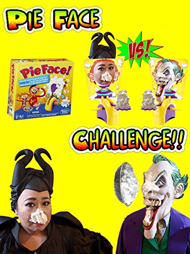 SUPERHERO PIE FACE CHALLENGE Maleficent VS Joker Funny Superhero Movie in Real Life
