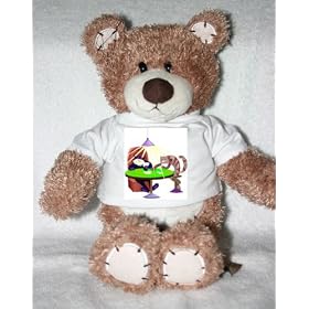 Teddy Bear with cards, cat, poker t-shirt