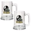 Pittsburgh Steelers 2pc 15oz Glass Tankard Set- Helmet Logo NFL Football