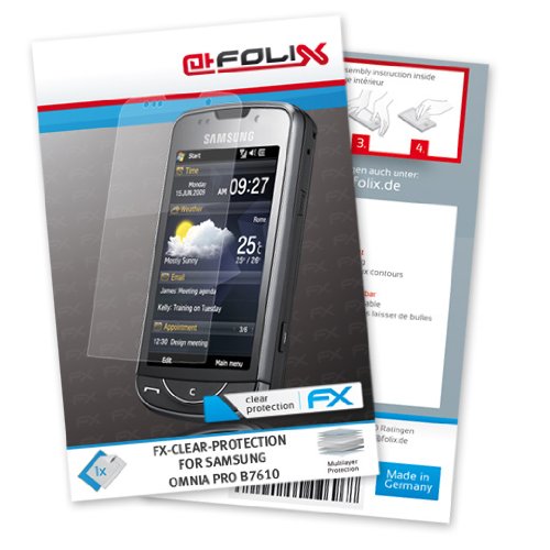 FoliX FX-Clear Displayschutzfolie f&uuml;r Samsung Omnia PRO B7610 / B-7610 OmniaPRO - Displays Preisvergleich