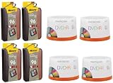 Memorex DVD-R (4) 50PK 16X 7.4GB and 4 Memorex CD/DVD Leather Cases 96 Count