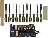 SE 16 Pc Professional Wood Carving Chisels with Cloth Pouch