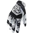 Shift Racing Recon Striped Men's MotoX/Off-Road/Dirt Bike Motorcycle Gloves w/ Free B&F Heart Sticker Bundle - Black/White