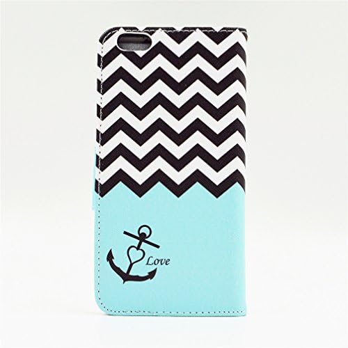 imagexia - For Apple iPhone 6 plus [5.5 inch] Case , [WALELT CASE] With Card Slot Style Cute Anchor Premium PU Leather [Stand View] Flip Skin Cover Protective Shell