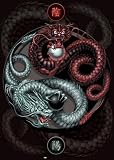 Yin Yang Guardians - Dragons Art Print Poster By Anonymous, 24  x 36 