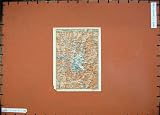 Kaprun Glockner 1911 Antique Colour Map Europe Atlas