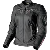 Scorpion Elektra Ladies Leather Motorcycle Jacket Black/Ink Extra Large XL