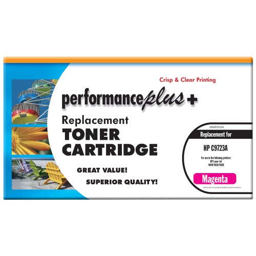 Performance Plus Remanufactured C9723A Magenta Laser Toner Cartridge, Qualtity, Clear, Crisp Printing