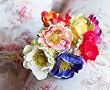 Artifical Flora Colorful Camellia - Bouquet 6pcs