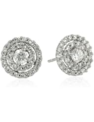 White-Gold Diamond Round Stud Earrings (1cttw, G-H Color, I1-I2 Clarity)