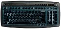 Russian and English Borealis Firefly Backlight Illuminated USB Keyboard - Silver / Black