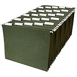 AmazonBasics Hanging File Folders - Letter Size (25 Pack) - Green
