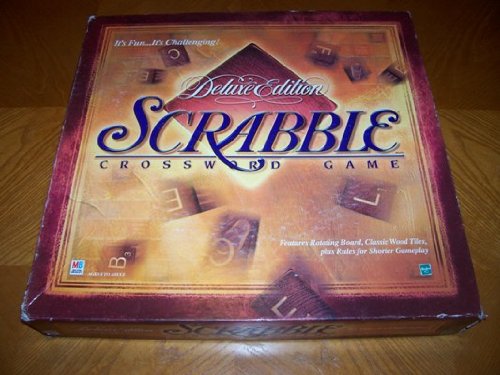 Cheap Scrabble Deluxe Turn Table Board Game 1999 Edition