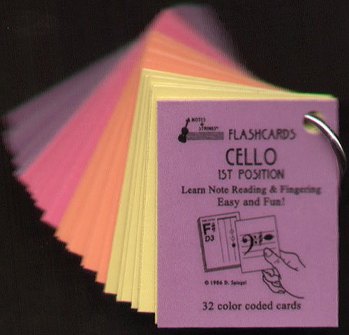 Mini Laminated Cello Flash Cards - 32 Flashcard Set